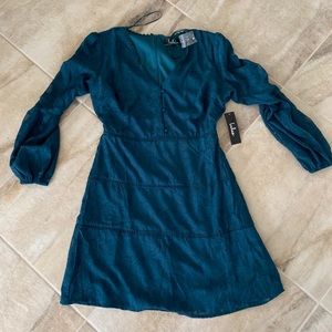 LULUS Teal Lace Dress